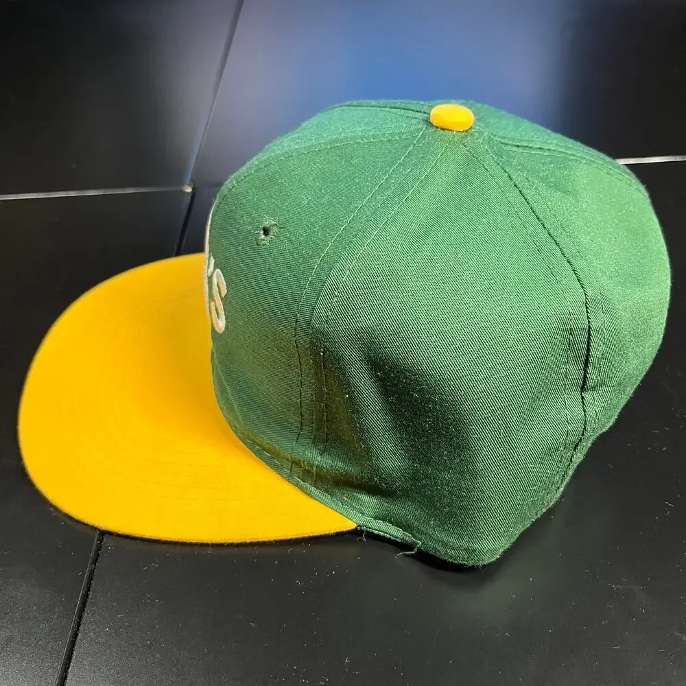 Vintage 90s‎ Ed’s West MLB Oakland Athletics Green SnapBack Youth Size Preowned